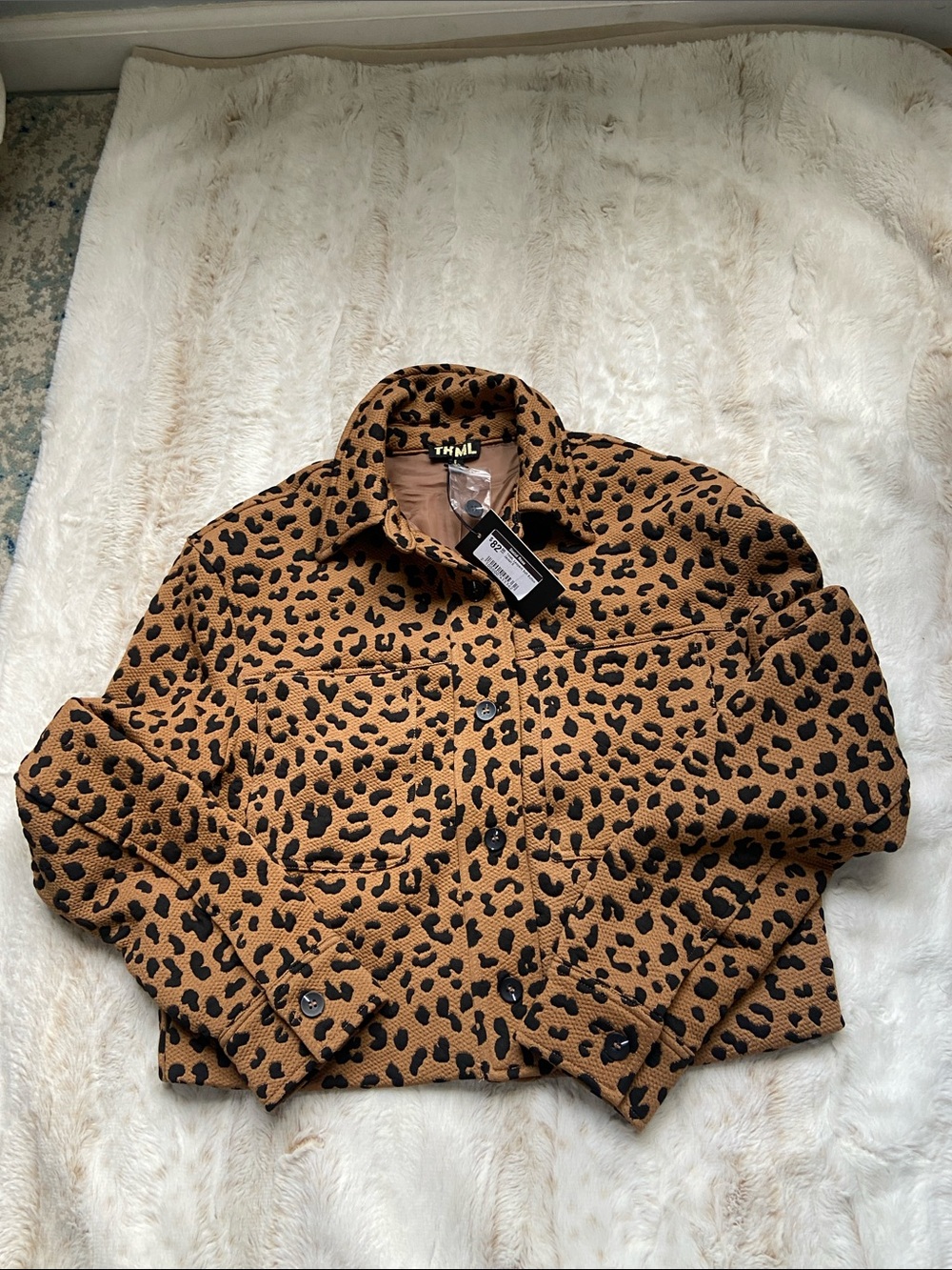 THML Leopard Print Shacket - Tan & Black